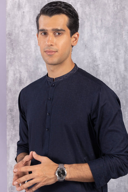 Dyed Jacquard Kurta