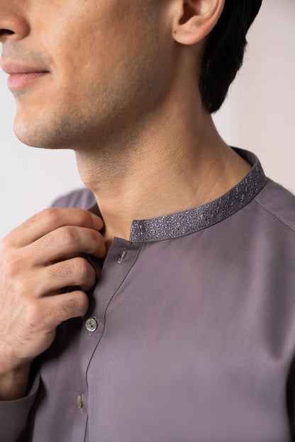 Dyed Ribbed Cotton Shalwar Kameez