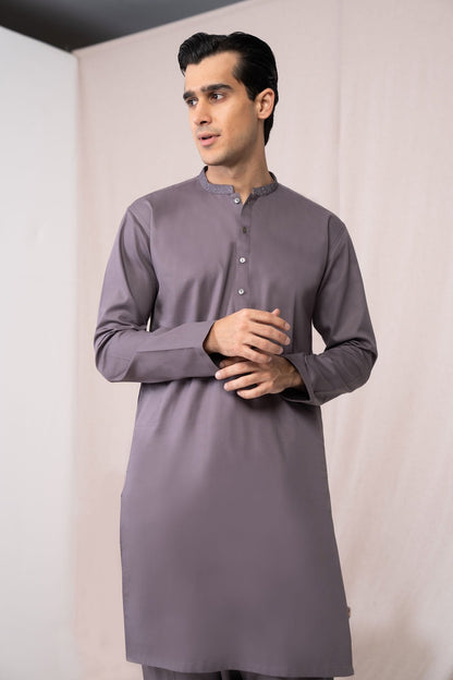 Dyed Ribbed Cotton Shalwar Kameez