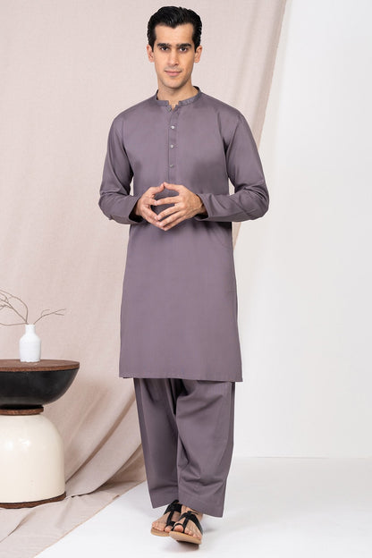 Dyed Ribbed Cotton Shalwar Kameez