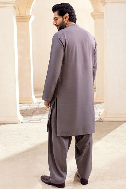 Dyed Embroidered Khaddar Shalwar Kameez