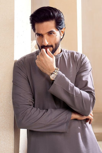 Dyed Embroidered Khaddar Shalwar Kameez