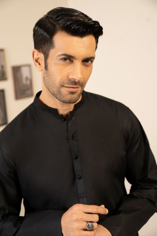 Dyed Embroidered Latha Shalwar Kameez