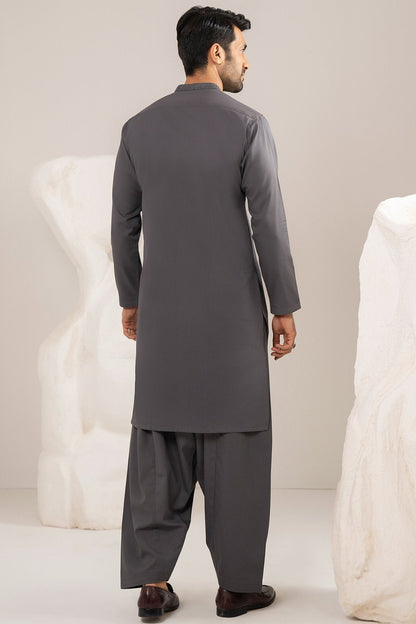 Embroidered Ribbed Cotton Shalwar Kameez