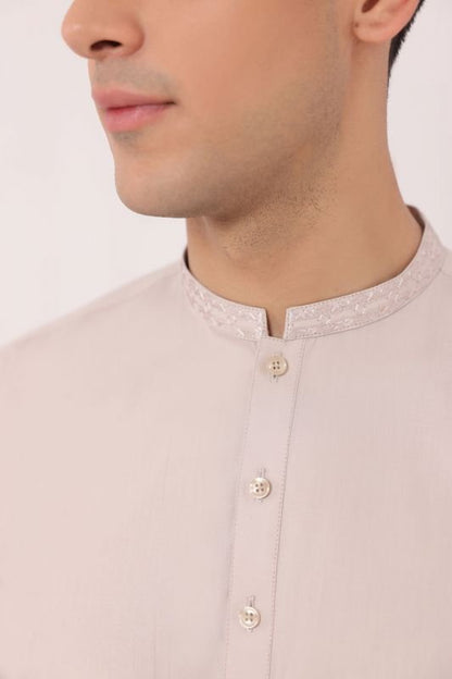 Dyed Embroidered Cotton Shalwar Kameez