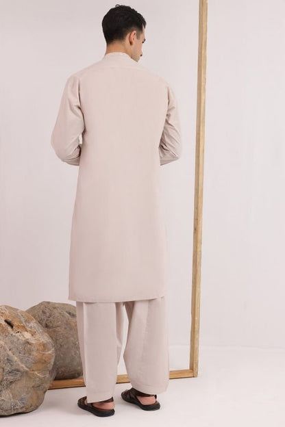 Dyed Embroidered Cotton Shalwar Kameez