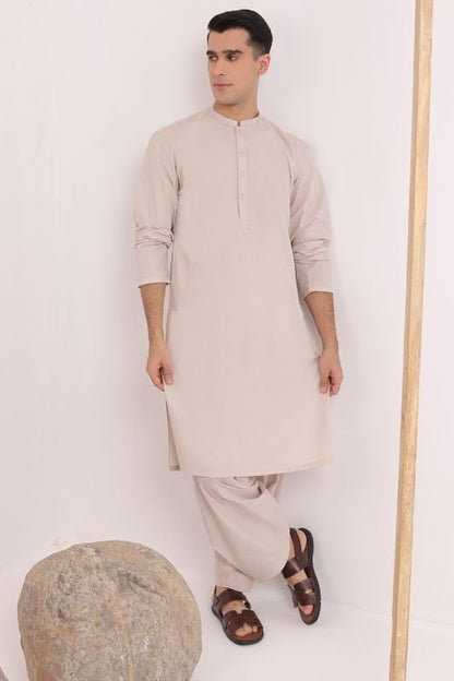 Dyed Embroidered Cotton Shalwar Kameez