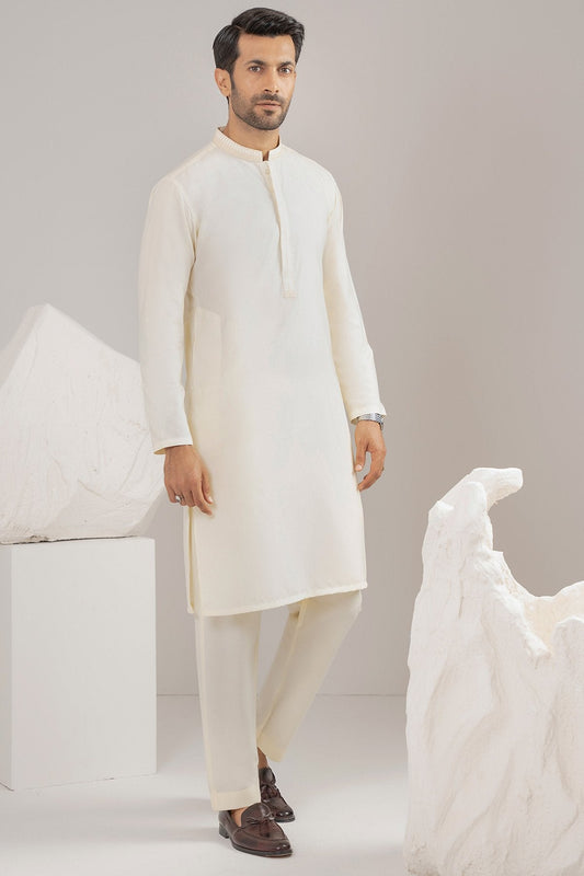 Dyed Embroidered Blended Shalwar Kameez