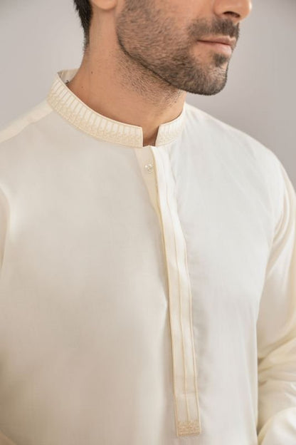 Dyed Embroidered Blended Shalwar Kameez