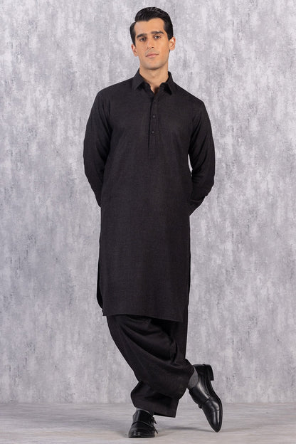 Dyed Wool Blend Shalwar Kameez