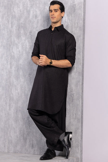 Dyed Wool Blend Shalwar Kameez