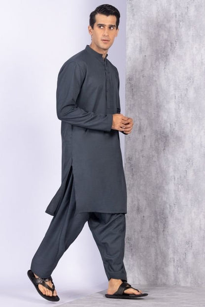Dyed Embroidered Khaddar Shalwar Kameez