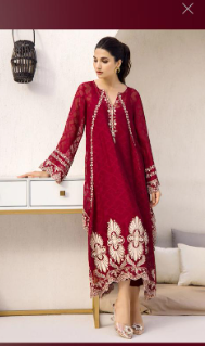 Chiffon Dupatta For Red Wine