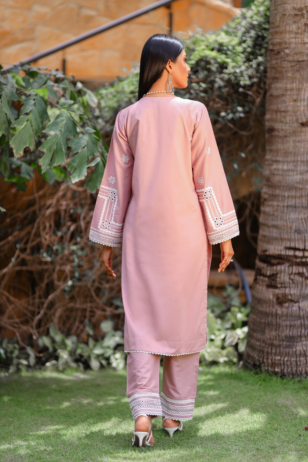 Bareeq Outfits - KAASNI EMBROIDERED CHIKANKARI 3-PIECE SUIT