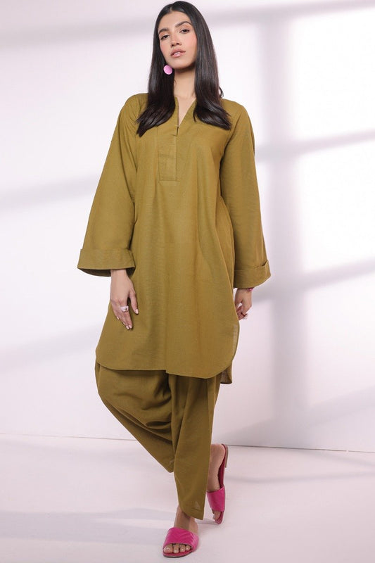 2 Pc Dyed Khaddar Outfit