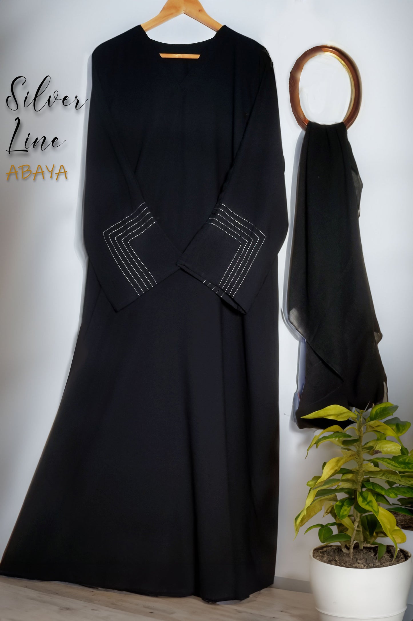 Bustangi - Silver Line Abaya