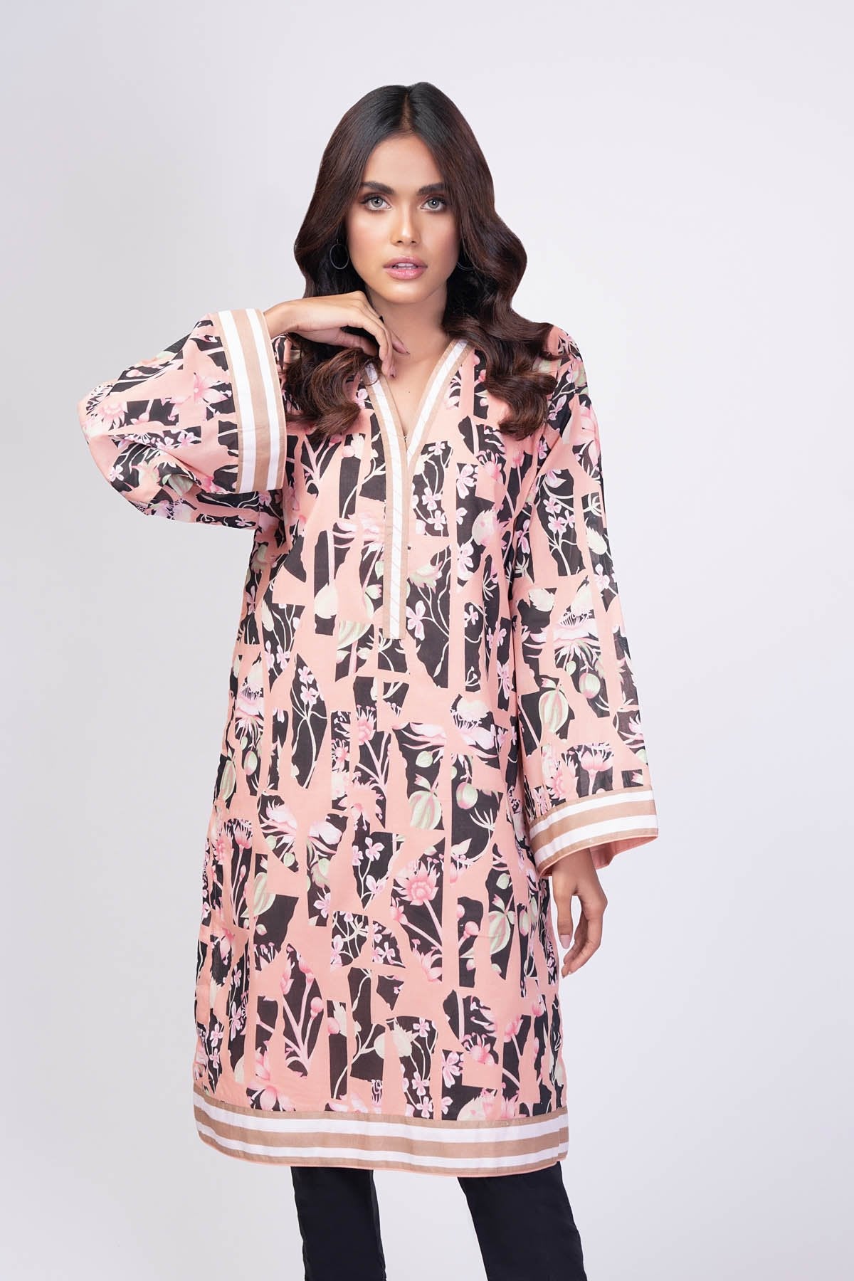 Alkaram - 1 Pc Printed Lawn Shirt