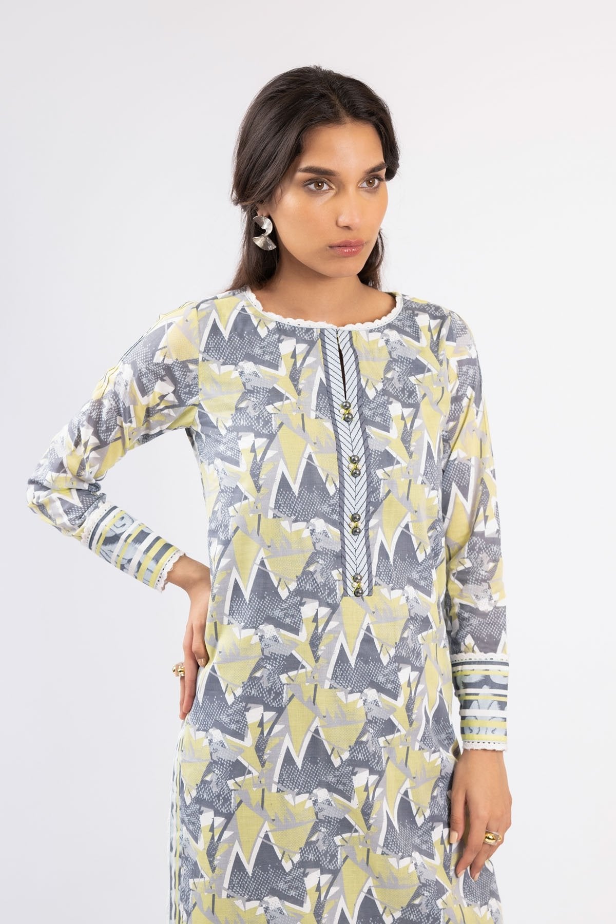 Alkaram - 1 Pc Printed Lawn Shirt