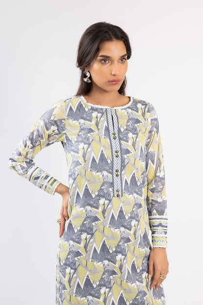 Alkaram - 1 Pc Printed Lawn Shirt
