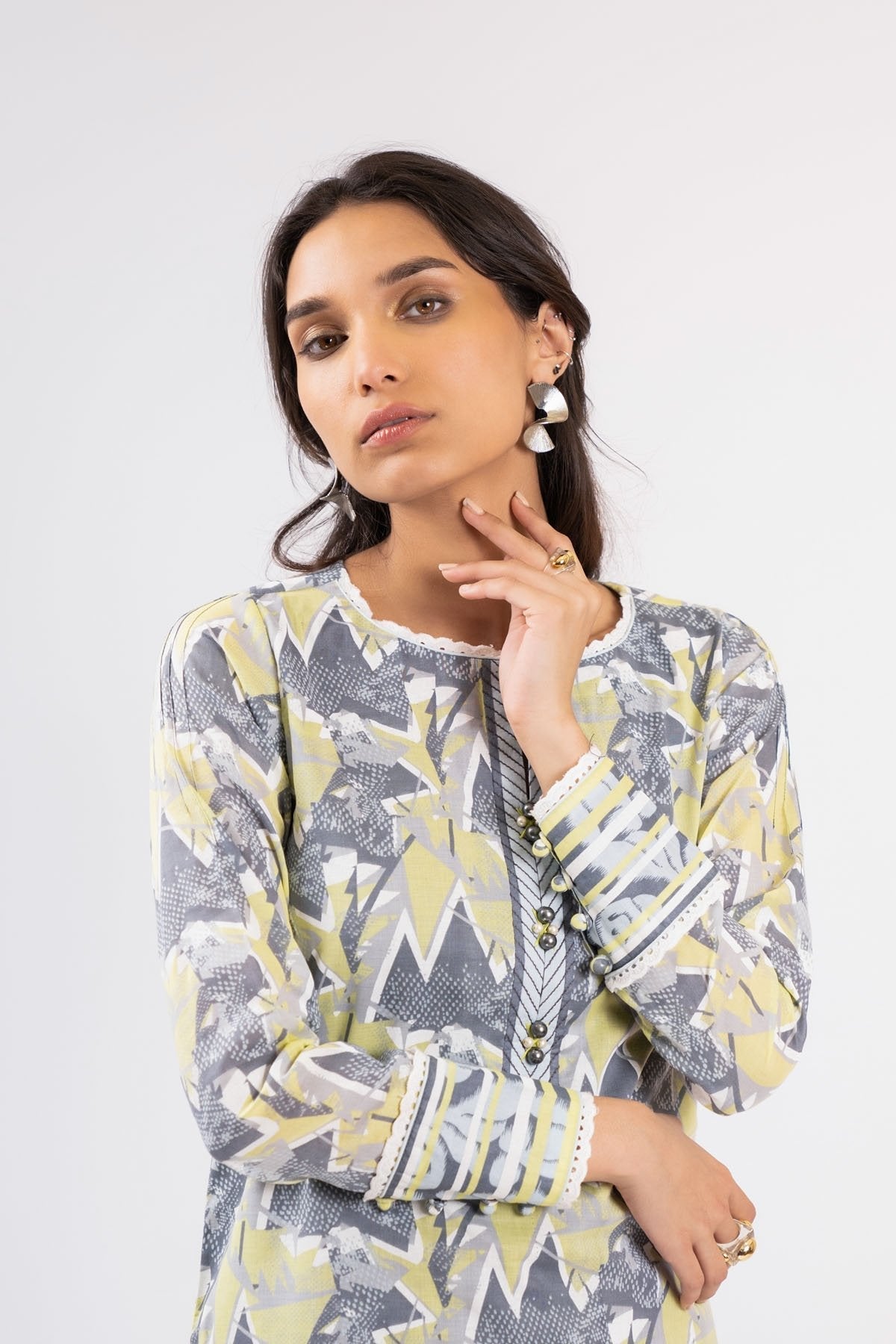 Alkaram - 1 Pc Printed Lawn Shirt