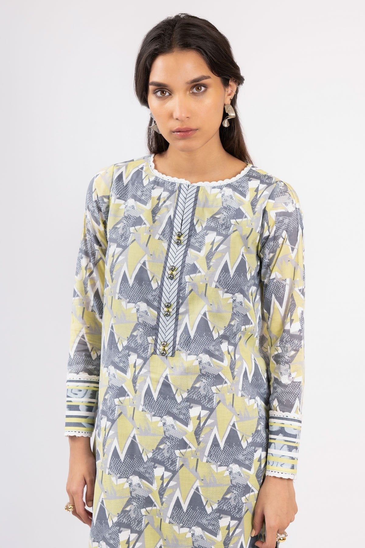 Alkaram - 1 Pc Printed Lawn Shirt