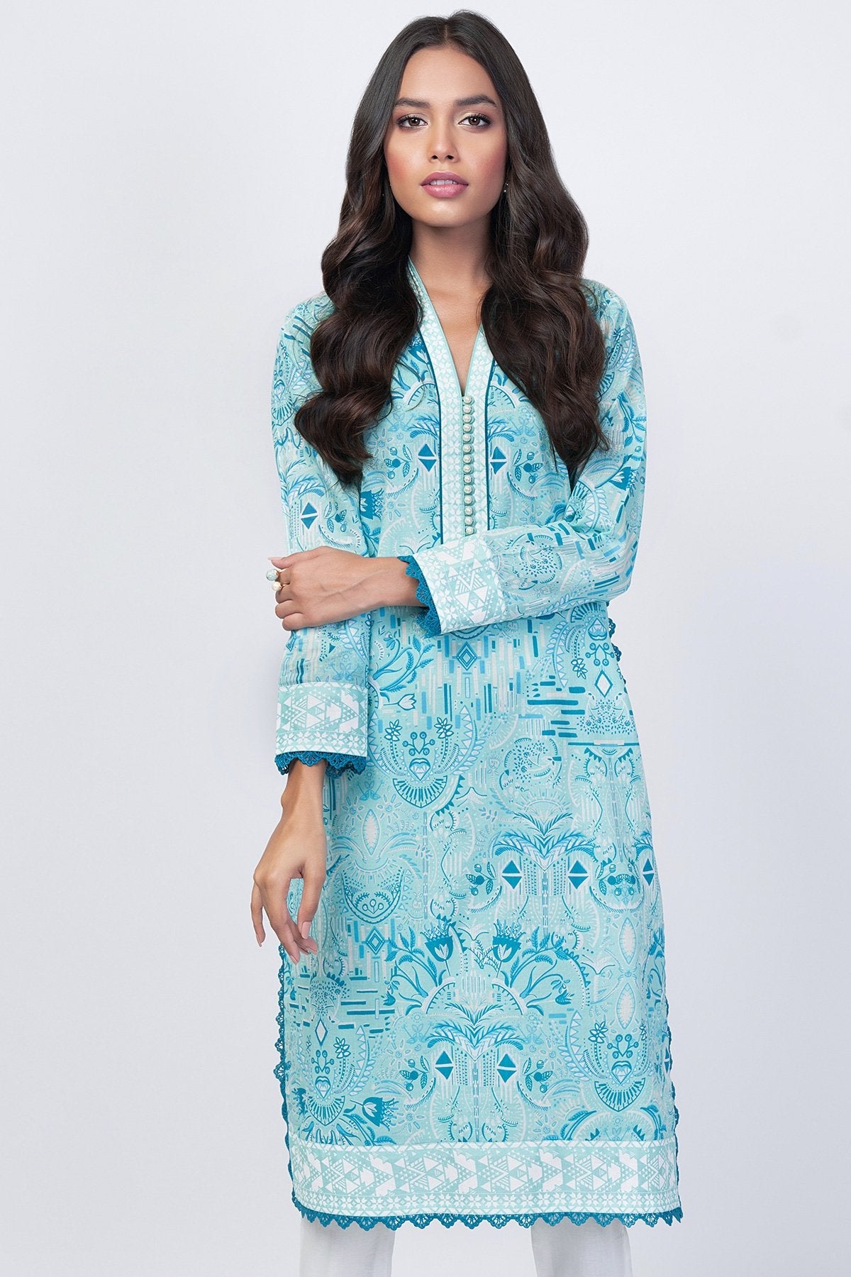 Alkaram - 1 Pc Printed Lawn Shirt
