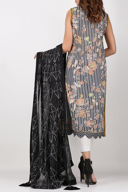 Alkaram - Printed Cotton Net Dupatta