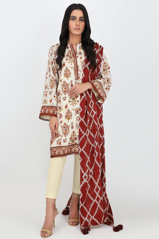 Alkaram - Printed Cotton Net Dupatta