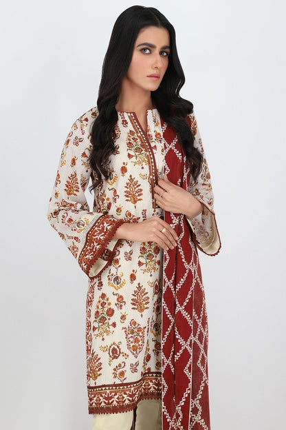 Alkaram - Printed Cotton Net Dupatta