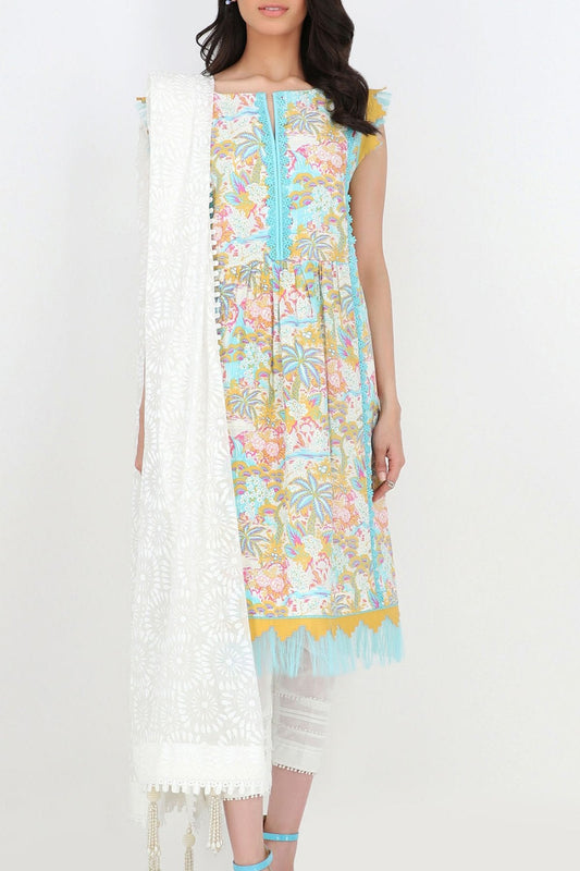 Alkaram - Printed Chiffon Dupatta