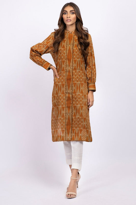 Alkaram - 1 Pc Printed Khaddar Shirt