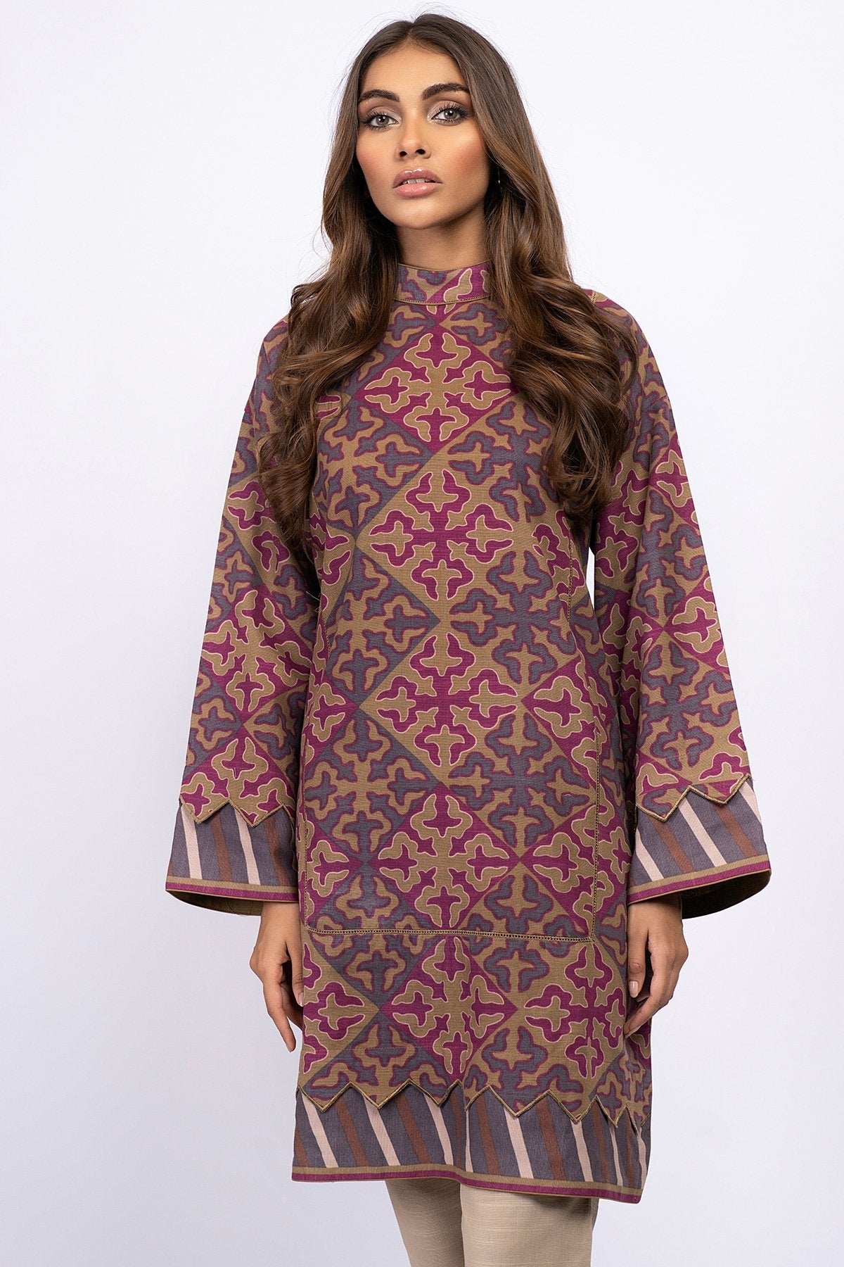 Alkaram - 1 Pc Printed Khaddar Shirt