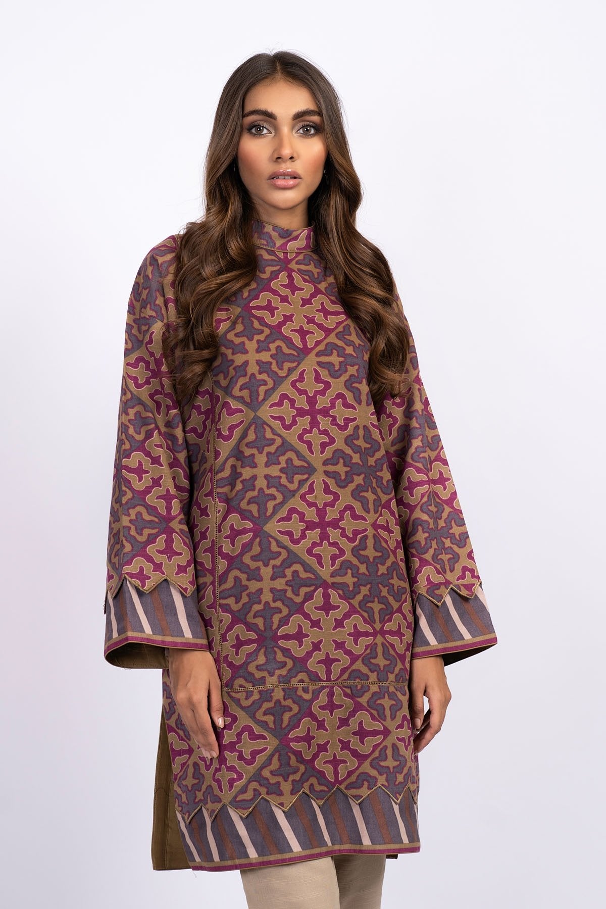 Alkaram - 1 Pc Printed Khaddar Shirt