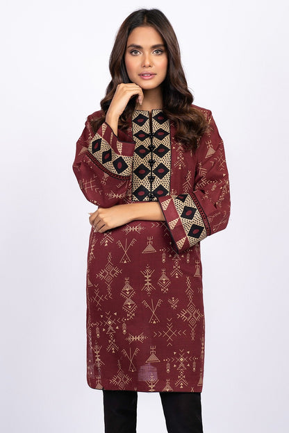 Alkaram - 1 Pc Printed Khaddar Shirt