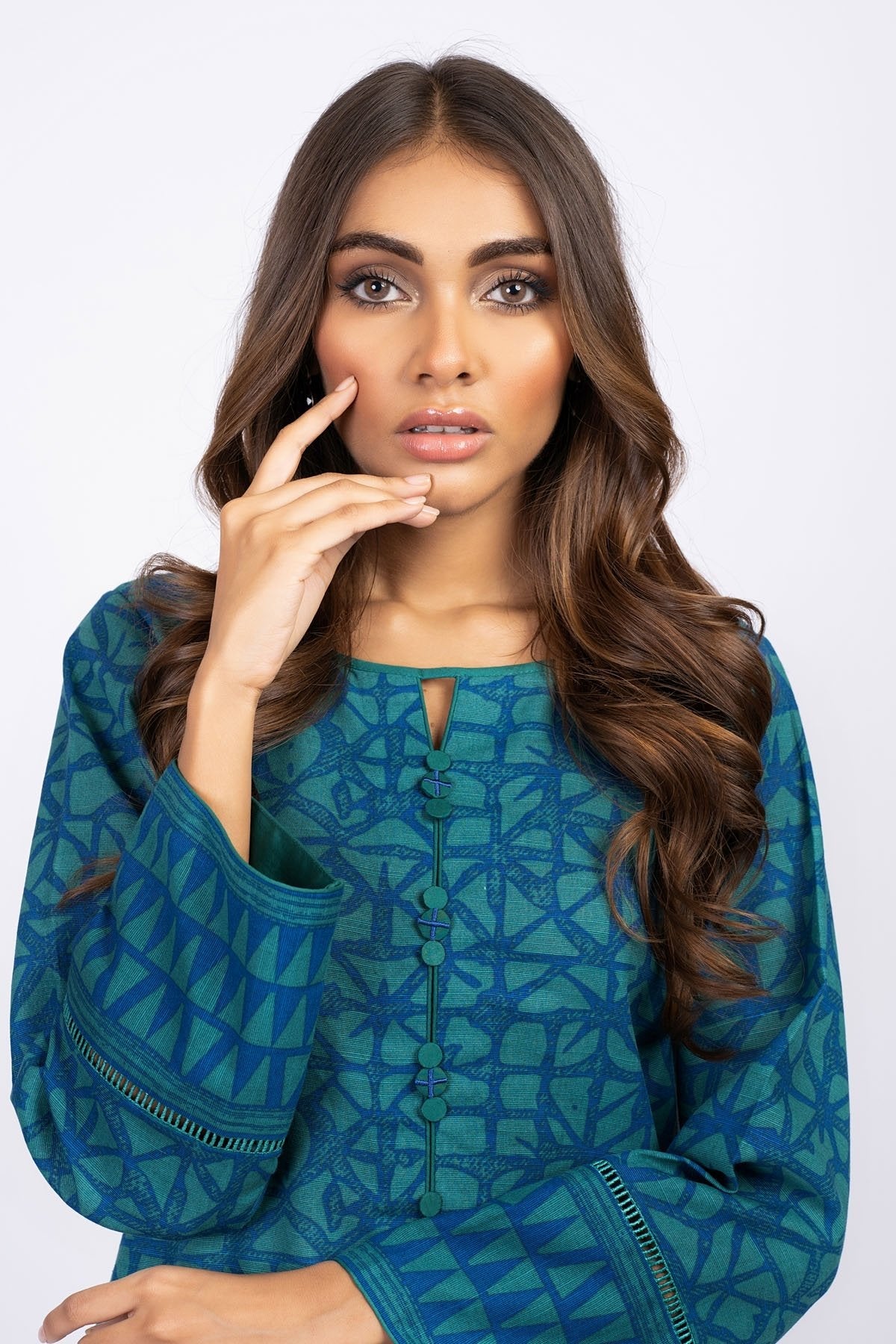 Alkaram - 1 Pc Printed Khaddar Shirt