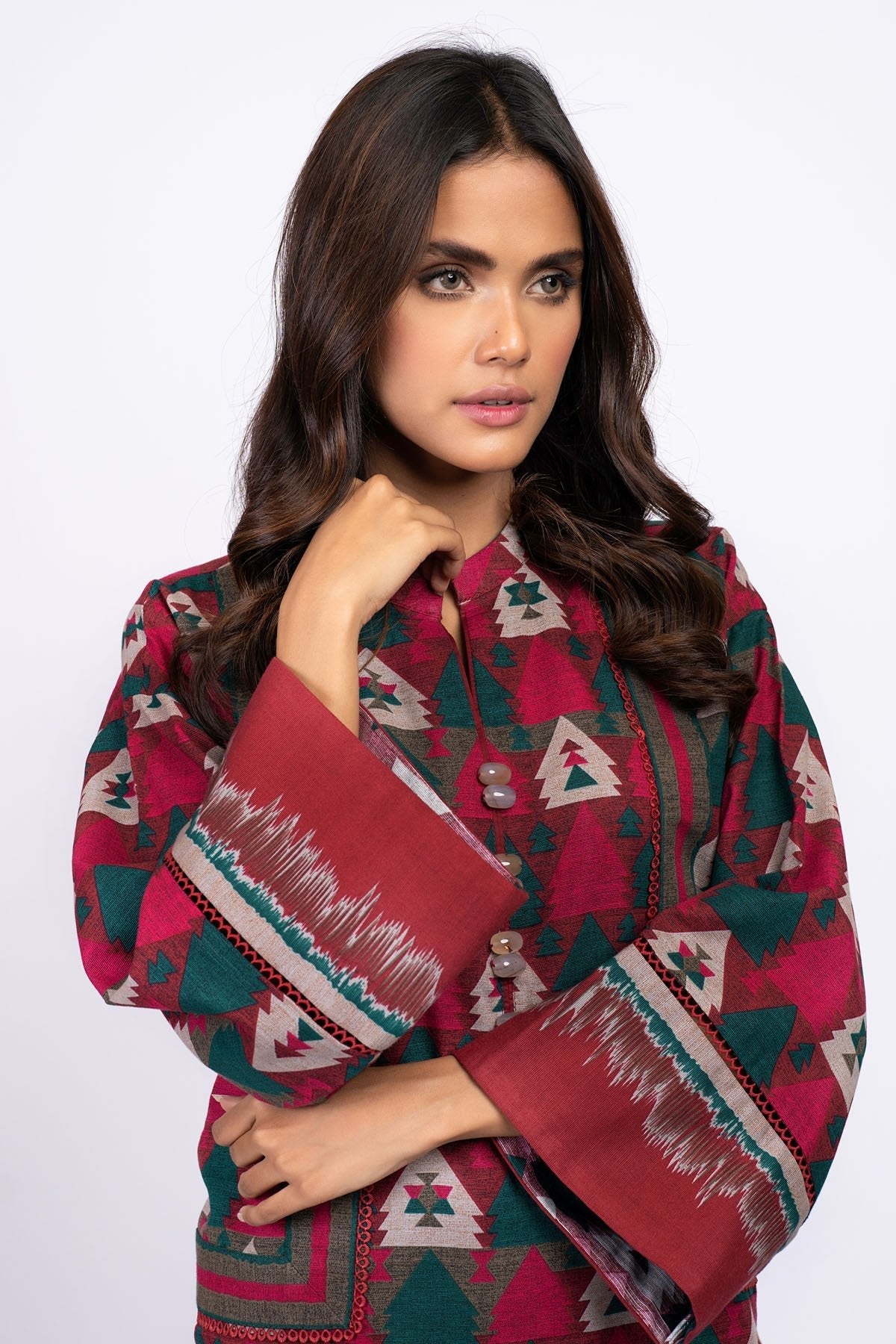 Alkaram - 1 Pc Printed Khaddar Shirt