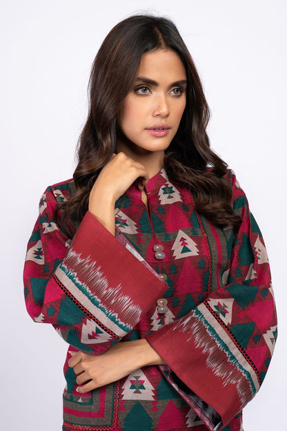 Alkaram - 1 Pc Printed Khaddar Shirt