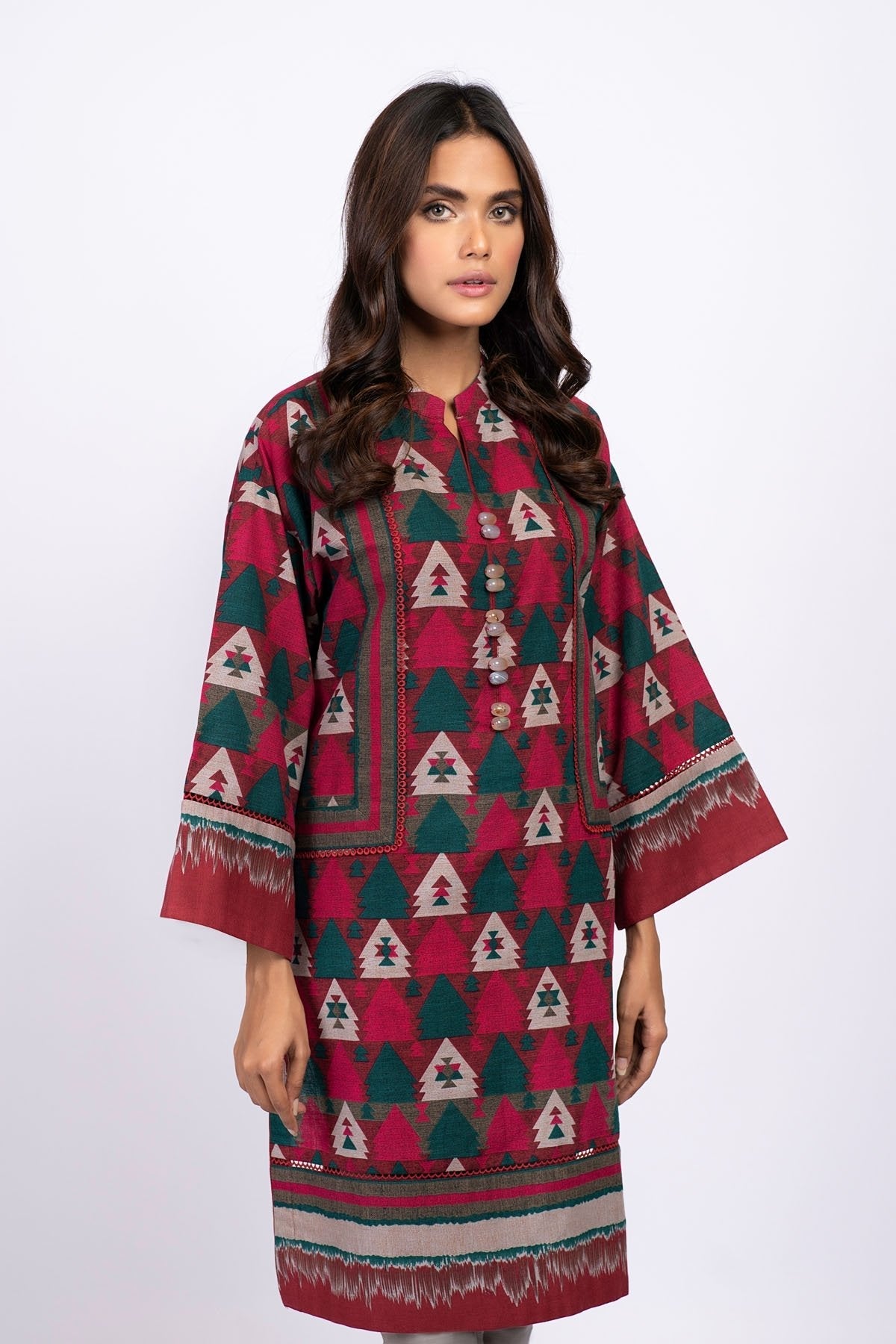 Alkaram - 1 Pc Printed Khaddar Shirt