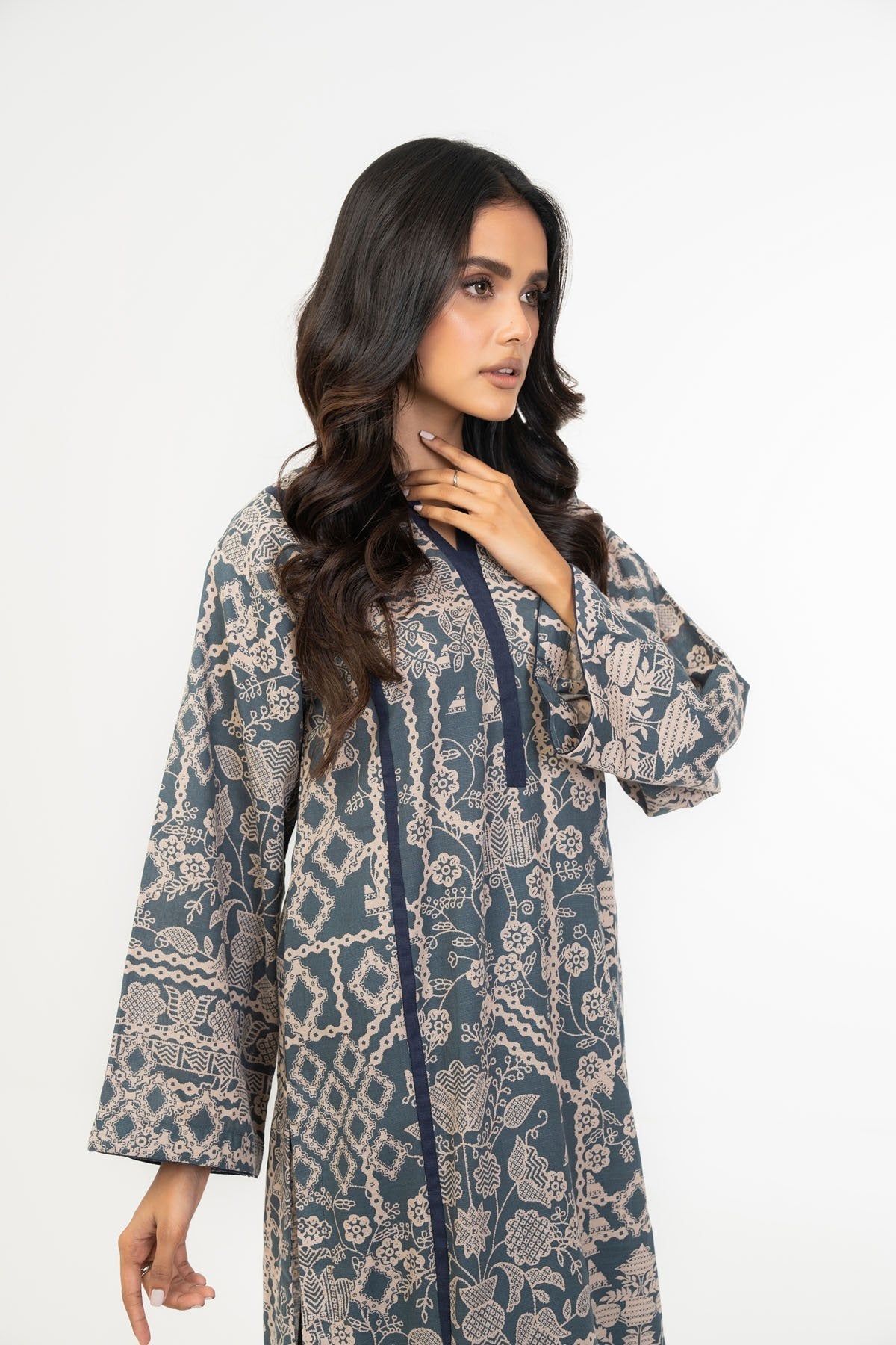 Printed Khaddar Kurti