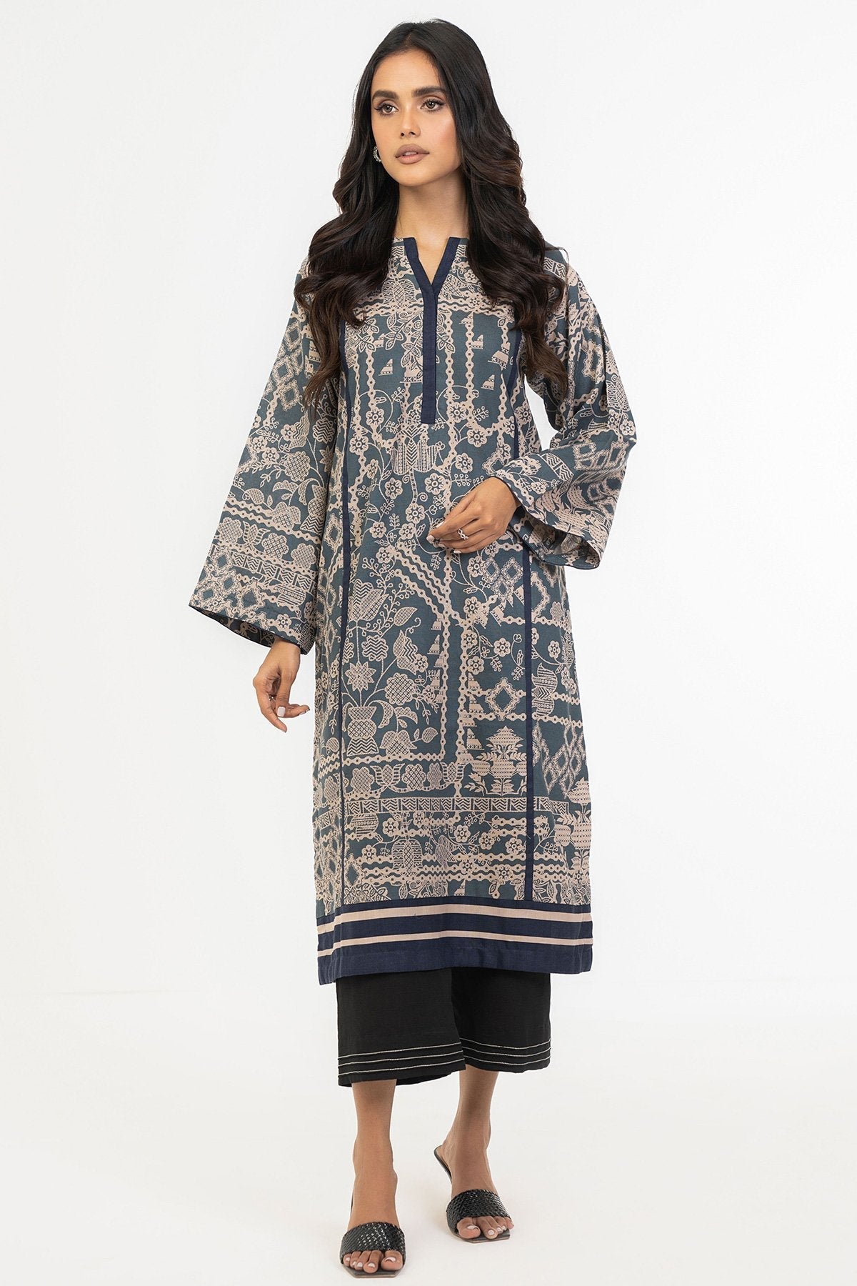 Printed Khaddar Kurti
