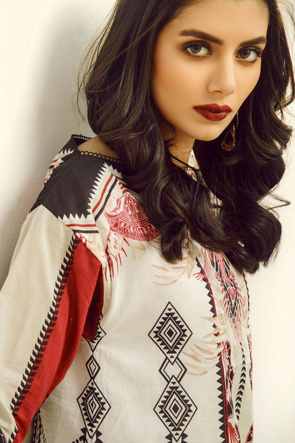 Alkaram - 3 Piece Printed Lawn With Printed Net Dupatta