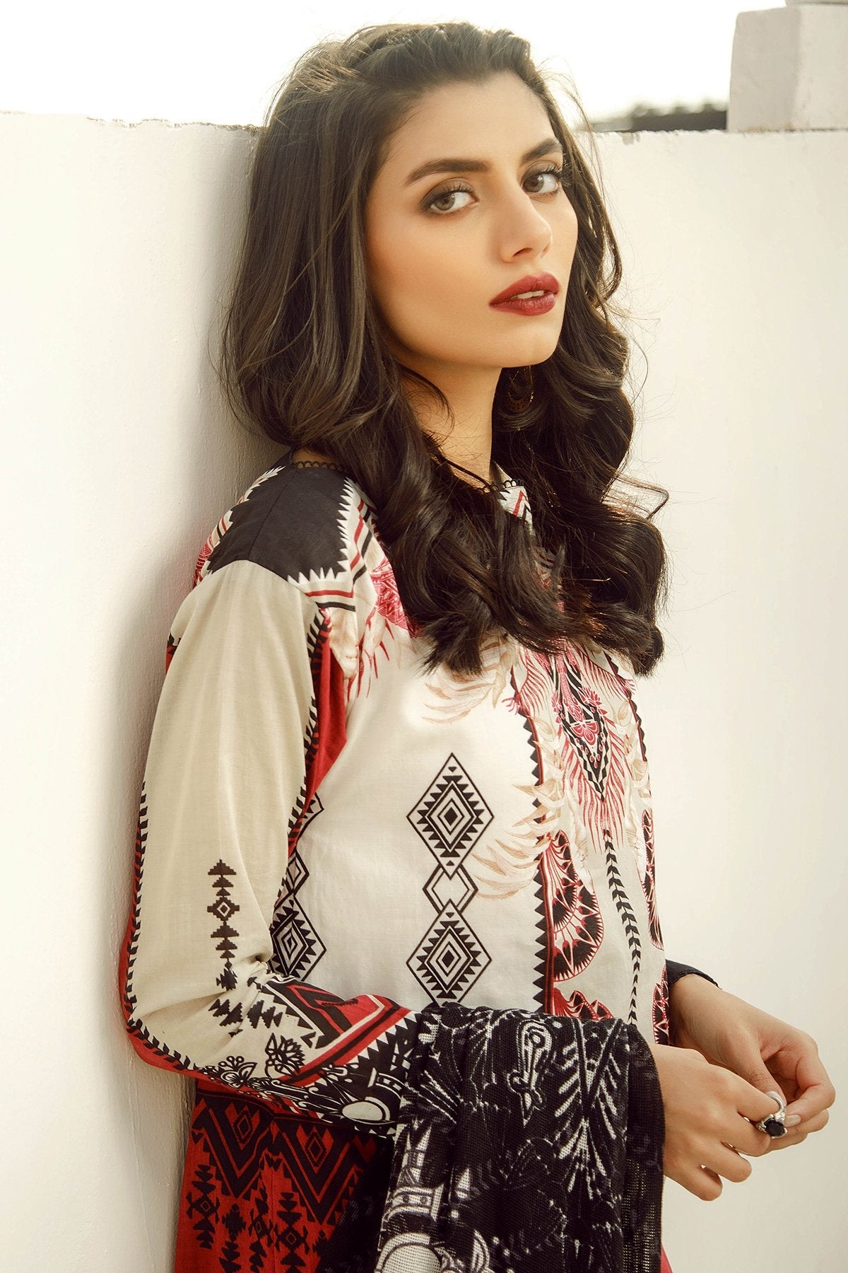 Alkaram - 3 Piece Printed Lawn With Printed Net Dupatta