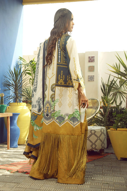 Alkaram - 3 Piece Printed Lawn With Printed Net Dupatta