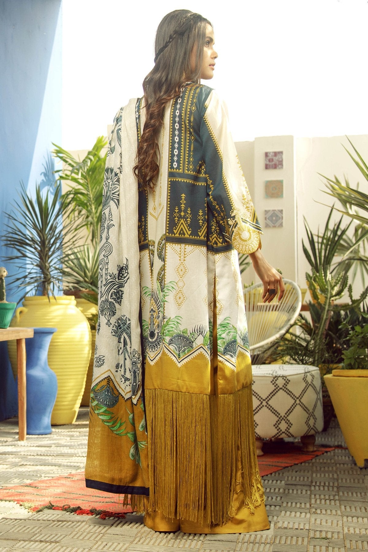Alkaram - 3 Piece Printed Lawn With Printed Net Dupatta
