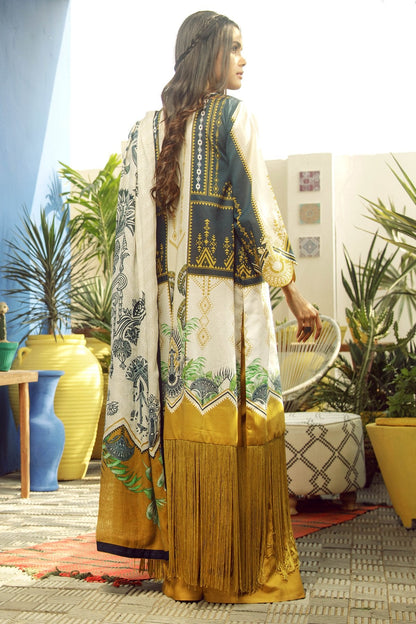 Alkaram - 3 Piece Printed Lawn With Printed Net Dupatta
