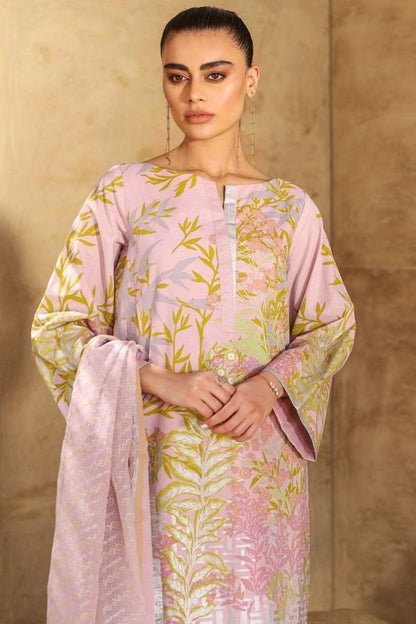 Alkaram - Three Piece Printed Suit With Fancy Net Dupatta