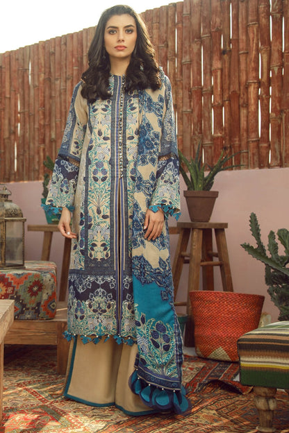 Alkaram - 3 Piece Printed Lawn With Printed Net Dupatta