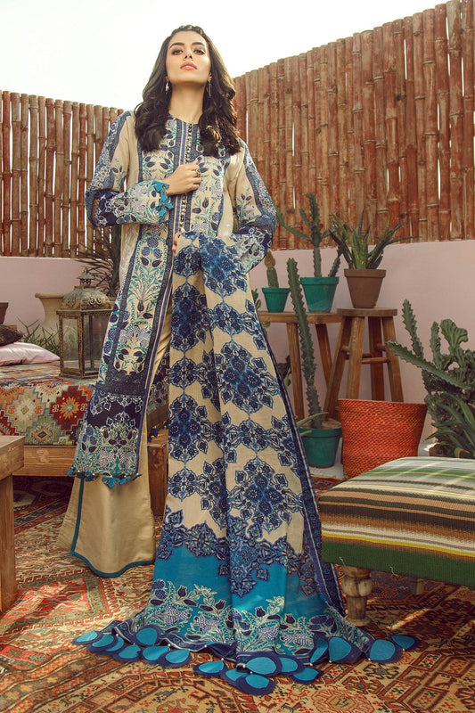 Alkaram - 3 Piece Printed Lawn With Printed Net Dupatta