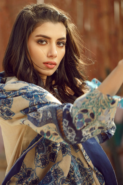 Alkaram - 3 Piece Printed Lawn With Printed Net Dupatta