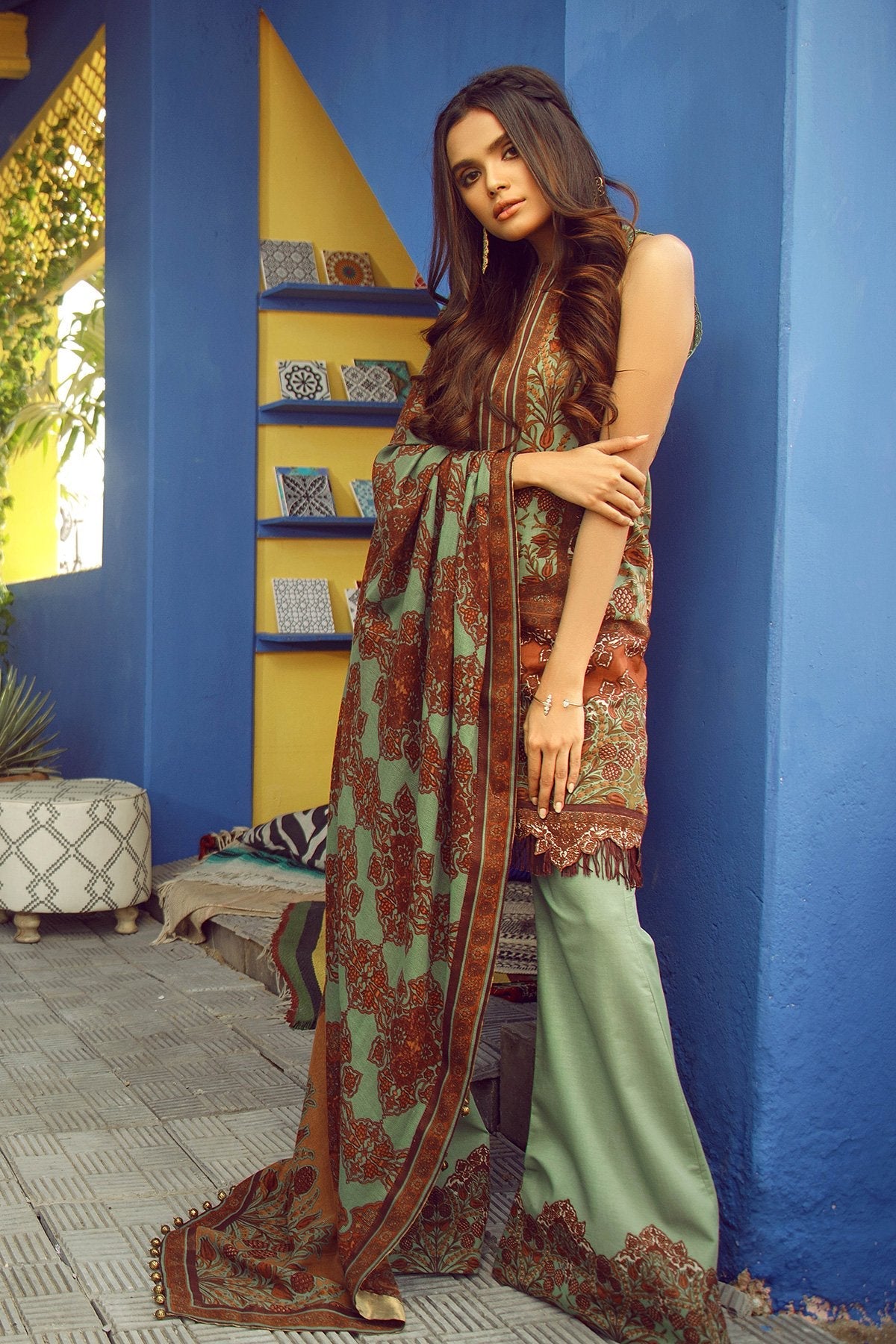 Alkaram - 3 Piece Printed Lawn With Printed Net Dupatta
